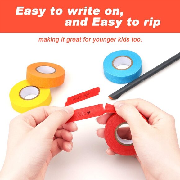 8 Rolls Colored Masking Tape Rainbow Colors Painters Tape Colorful Craft Art Pap - Picture 6 of 7